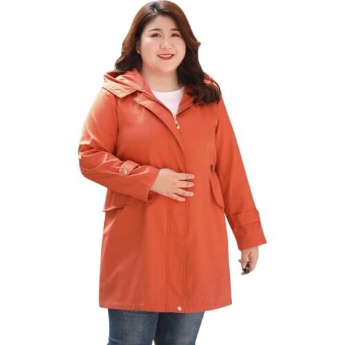 Korean Style Loose Oversized Womens Trench Coat Lady Windbreaker Spring Fall Outerwear Black Clothing Plus Size Free Shipping
