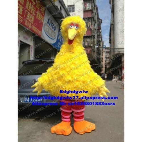 Yellow Big Bird Sesame Street Mascot Costume Adult Cartoon Character Outfit Suit Family Outings Trade Exhibition zx2983