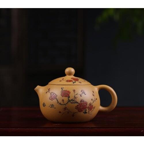 Boutique yixing are recommended by Xu Xi ping plum flower beauty ceramic tea-pot travel tea set gift customization