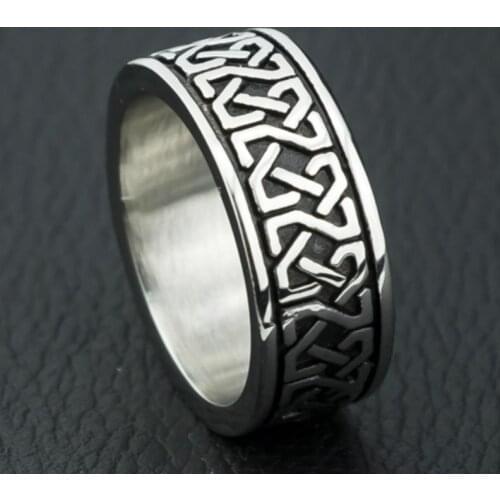 Fashionable Punk Retro Personality Zinc Alloy Carved Pattern Ring Mens Ring Accessories Jewelry Jewelry Gifts