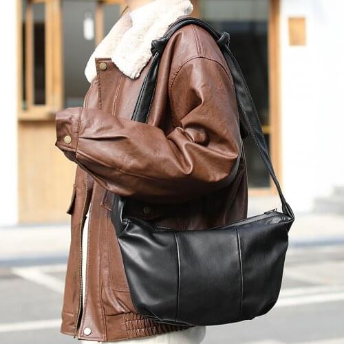 Newhotstacy Bag 03252021 Ladies soft dumplings bag large capacity single shoulder bag messenger bag