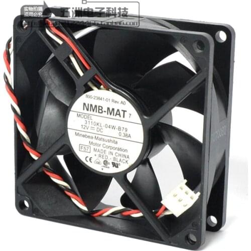 NMB-MAT 3110KL-04W-B79 F57 DC 12V 0.44A 80x80x25mm 3-wire Server Cooling Fan