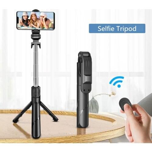 2021 NEW Bluetooth Wireless Selfie Stick Mini Tripod Extendable Monopod with fill light Remote shutter For IOS Android phone