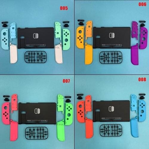 2021 New Custom Patterned Soft Touch Grip Console Back Plate Controller Housing Shell with Full Set Buttons for Nintendo Switch