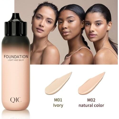Nude Makeup Facial Foundation Waterproof Cover Blemish Base Fluid Concealer Oil Control Lasting Brighten Skin BB Cream Cosmetics