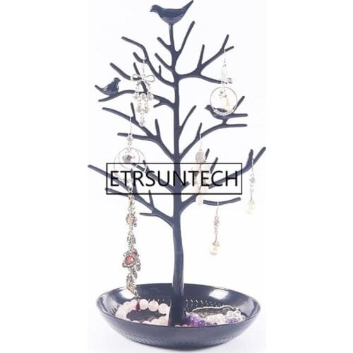 30pcs Jewelry Display Stand Rack Tree Bird Stand Iron Necklace Earring Holder Bracelet Fashion Organizer 4 Colors