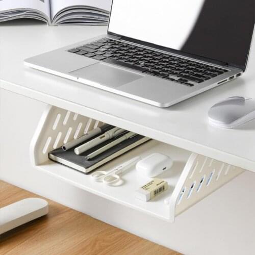 Hanging Storage Box Pasted Cabinet Table Storage Box Japanese Simple Hanging Hollow Out Inclined Storage Box Home Office Storage