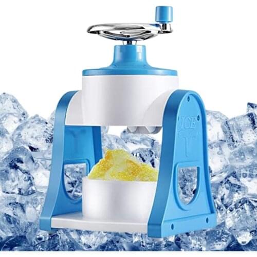 Portable Manual Ice Crusher Shaver Handheld Snow Crushing Ice Machine Stainless Steel Blade Shredding Ice Slush Maker for DIY
