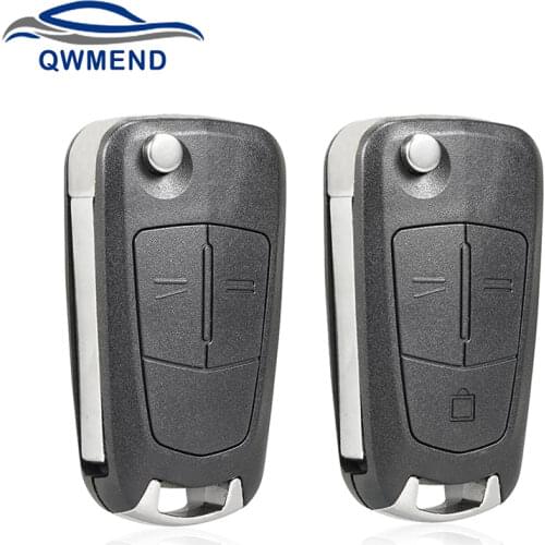 BHKEY Remote Car key Case Fob For Opel 2/3Buttons HU100 Blade For Vauxhall Opel Astra H Zafira B Corsa D 2005-2012 key shell