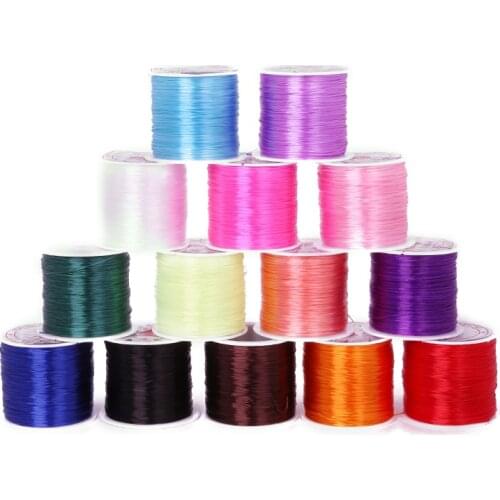 196inch/Roll Strong Elastic Crystal Beading Cord 0.7mm for Bracelets Line Stretch Thread String DIY Necklace Jewelry Making 60M