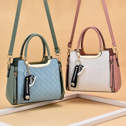 Newest Fashion Chain Crossbody Bags For Women Print Leather High Quality Shoulder Bag Ladies Designer Solid Color Square Handbag
