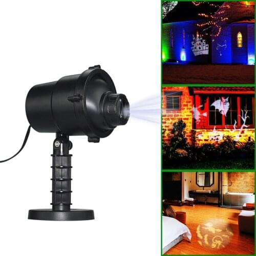 Led projection lamp Christmas Halloween logo pattern 3D rotating projection lamp with remote control Drop shipping