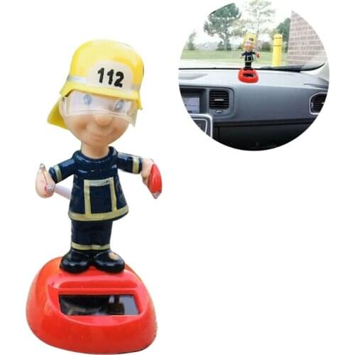 T3ED Solar Dashboard Ornament Shaking Head Toy Cute Ornament Car Interior Decoration Excellent Gift for Family Friends