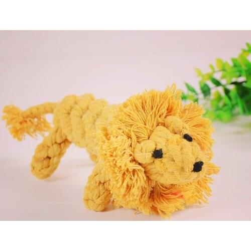 Pet supplies woven cotton rope animal lion pet toy，Q119