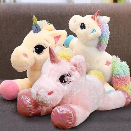 Comfortable Pillow Creative Plush Toys Kawaii Lying Unicorn Doll Childrens Gift Decompression Peluche For Child Birthday