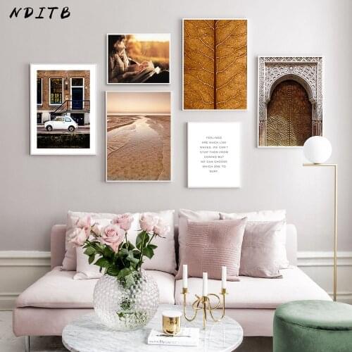 Old Door Vintage Poster Scandinavian Abstract Wall Art Canvas Print Nordic Painting Decorative Picture Modern Home Decoration