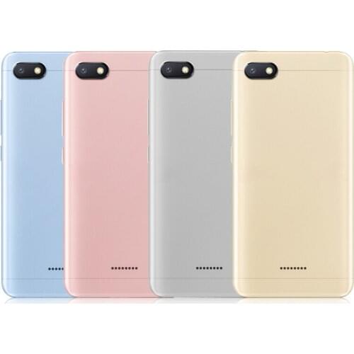 For Xiaomi Redmi 6A Battery Back Rear Cover Door Housing Power Volume Buttons for Redmi6A Back Cover Case Door + Camera Lens