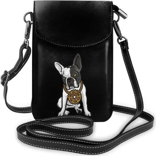 French Bulldog Shoulder Bag Streetwear Leather Women Bags Female Bulk Vintage Purse