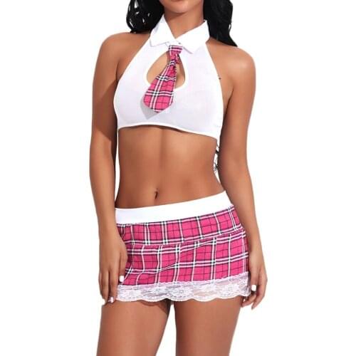 Women Sexy Lingerie Erotic Maid Uniform Babydoll Dress Porno Lace Bra Underwear Set Langerie Sex Costumes Sexy Lenceria Mujer