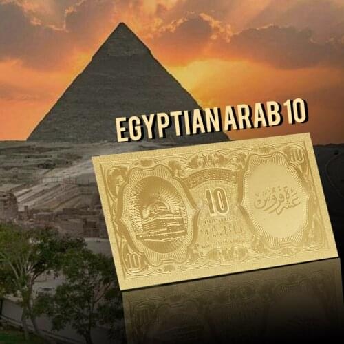 Gold Banknotes Egypt Banknote Egypt 10 Pounds Commemorative Collectibles Banknotes African for collection gift