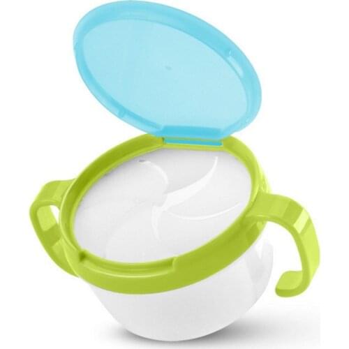 1pc Baby Bowl Portable Dual Handle Durable Baby Snacks Cup Cute Baby Toddler No Spill Snack Snacker Bowl Cup Container