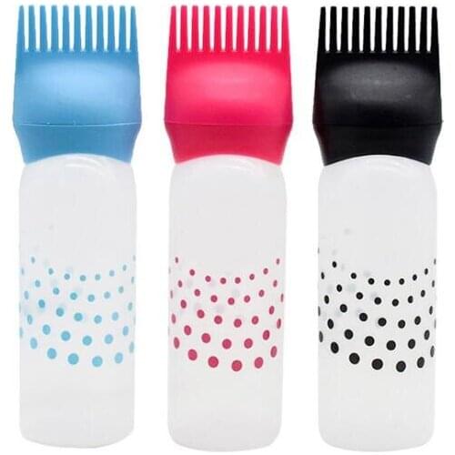 1pc Salon Hair Dye Refillable Bottle Applicator Comb Hair Coloring container styling tools