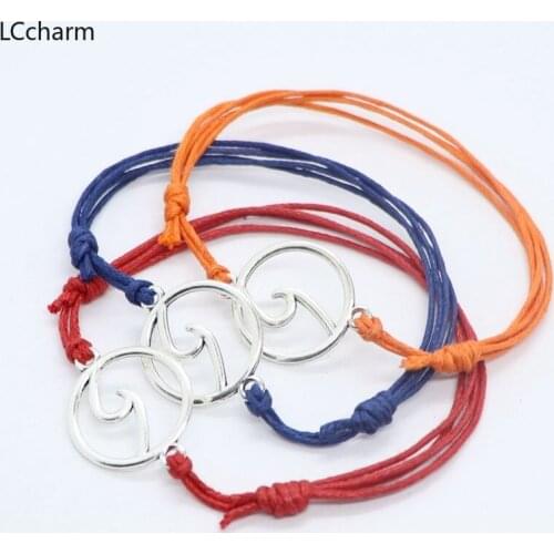 10pcs Simple Ocean Waves Beach Adjustable Bracelets For Women String Braided Bracelet Unisex Men Fashion Jewelry