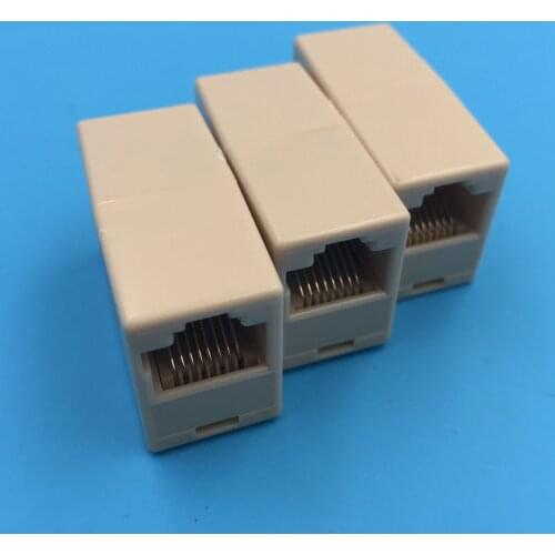 10Pcs Universal RJ45 Cat5 8P8C Socket Connector Coupler For Extension Broadband Ethernet Network LAN Cable Joiner Extender Plug