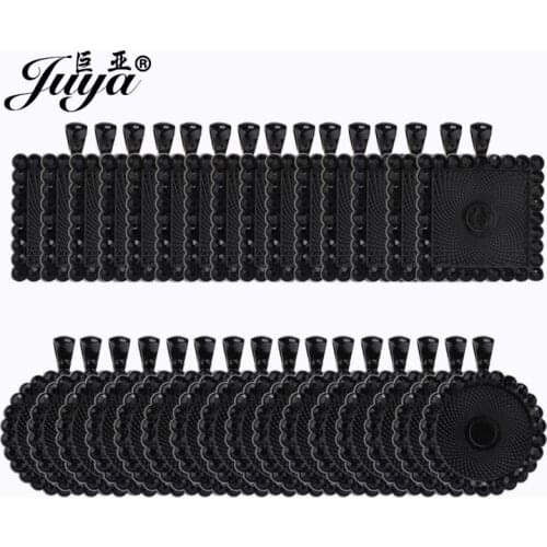 100PCS Black Diamond Rhinestone Bezel Pendant Base 25mm Alloy Blank Tray For Necklaces DIY Jewelry Making Accessories Wholesales