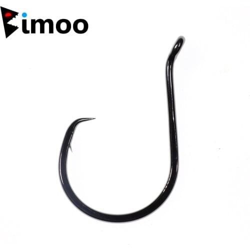 Bimoo 5PCS Up Eye Circle Hook for Catfishing Saltwater Fishing Catfish Rig Fish Hooks Size 1#~9/0