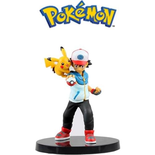 Pokémon Anime Cartoon Character Ash Ketchum Pikachu Expanded Version 20CM Model Classic Character Collection Decoration Gift Box