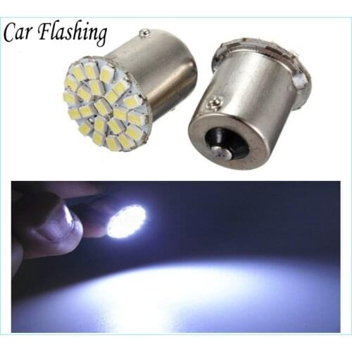 Car Flashing 2 Pcs 1156 1157 P21w BA15S 22smd Brake turn signals light bulb lamp white Car Turn Lamp Backup Tail Parking Light