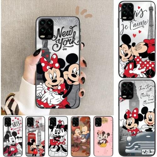 Disney Minnie Mouse cartoon Phone Case For XiaoMi Redmi Note 11 10 9S 8 7 6 5 A Pro T Y1 Anime Black Cover Silicone Back Pre