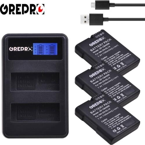 EN-EL14a EN-EL14 Battery +LCD USB EN EL14 Charger for Nikon P7200 P7700 P7100 D5500 D5300 D5200 D3200 D3300 D5100 D3100 L50