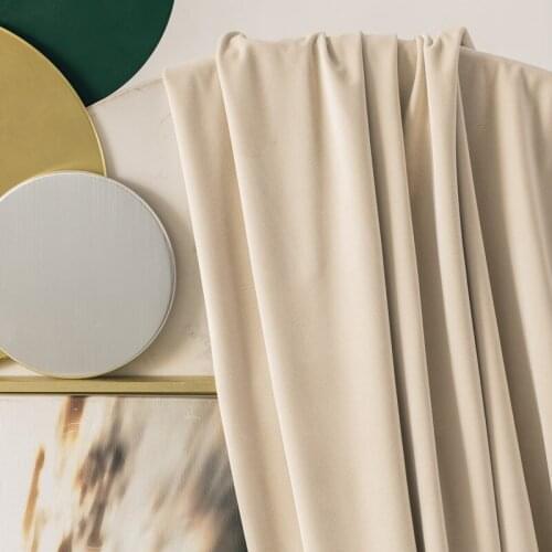 Cream white flannel curtain ins luxury French living room velvet cortina para salon shading bedroom cloakroom partition curtain