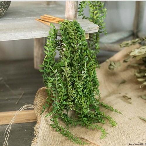 Artificial Succulents Pearls Fleshy green Vine branches wall Hanging Plastic Rattan plants fall home wedding decoration flower