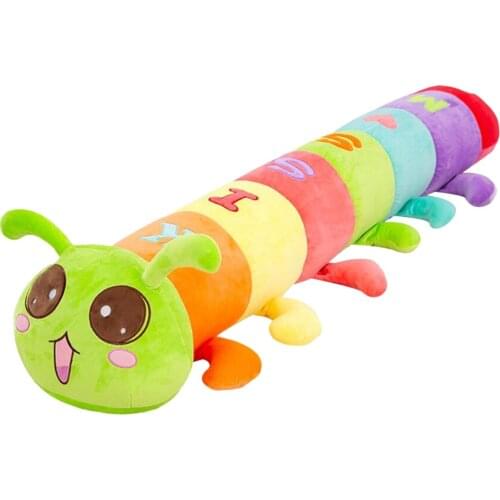 Colorful Caterpillar Big Insect Toys Plush Toy Doll Pp Cotton Caterpillar Toy Pillow Comforts Children Sleeping Pillow Doll