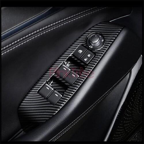 For Mazda 6 Atenza 2019 2020 Window Lift Switch Button Cover Trims Door Armrest Panel Frame Interior Accessories