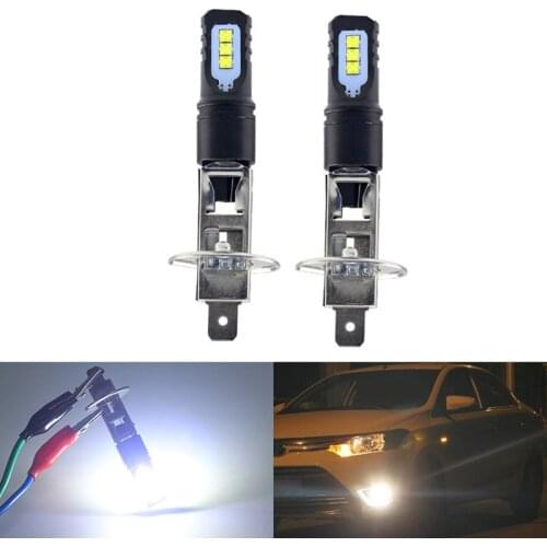 2PCS H1 LED Fog Light Bulb 6000K Bright White 12V Wholesale