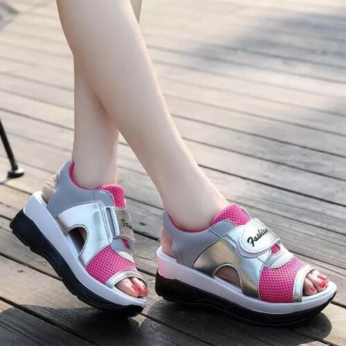 Fashion Women Sandals Summer Wedges Womens Sandals Platform Lace Belt new Flip Flops open toe high-heeled Women shoes Female