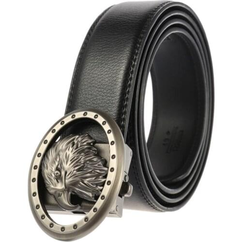 Casual leather belt Mens leather belt automatic buckle belt LY 136-3064-1 luxury fashion mens belt
