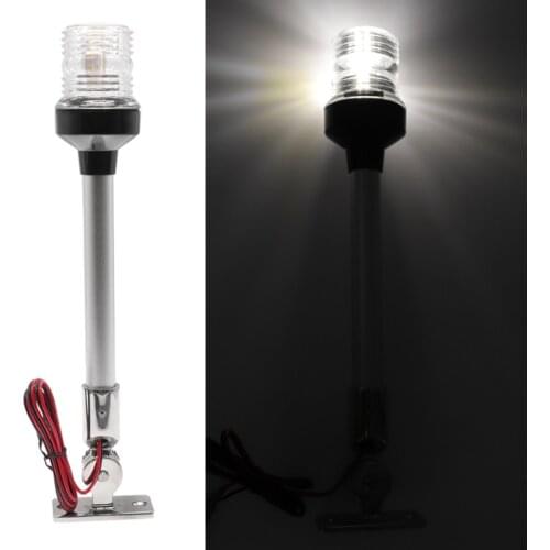 Boat Navigation Light, DC 12V LED Navigation Lamp Anchor Light Boat Yacht Light White Marine Light, Waterproof