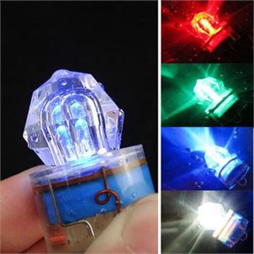 New 5 Colors Mini fishing light small illuminating LED Deep Drop Underwater Diamond Flash Fishing Light Squid Fishing bait