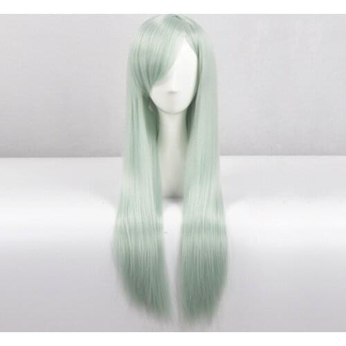 Anime The Seven Deadly Sins Elizabeth Liones Cosplay Wig Long Light Gray Green Heat Resistant Synthetic Hair Wigs+ Wig Cap