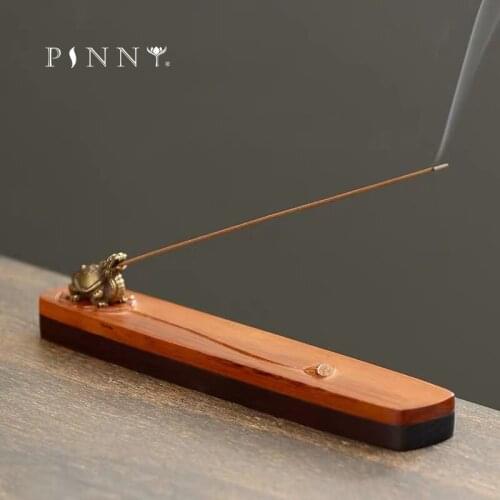 PINNY Retro Wooden Incense Burner Purple Sandalwood And Rosewood Censer Wooden Crafts Sandalwood Stick Incense Base