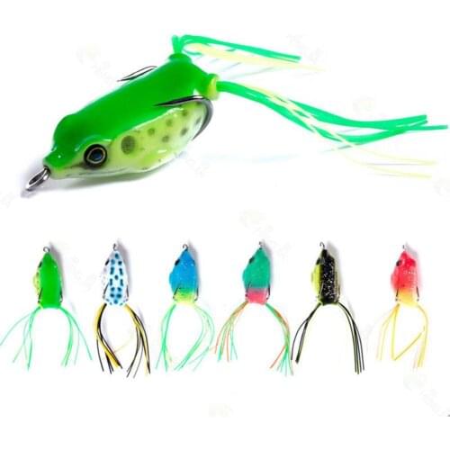 1PCS Fishing Lures 4.8g 4cm Artificial Mini Soft Frog Faux Bait Fake Lure with Hook Fishing Tackle Fishing Tools High Quality