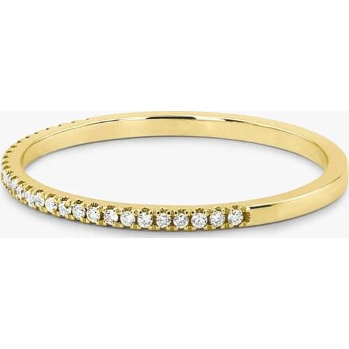 Luxury 14k gold Women Engagement Ring Full Paved CZ Stone Silver Color Elegant Simple Female Jewelry Ring Hot Sale