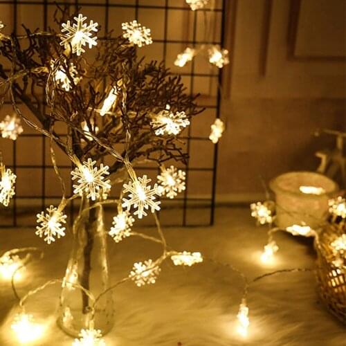 Christmas Snowflake Light String Battery/USB Shinging Light String Colorful Decoration Wedding Decoration Party New Year Light