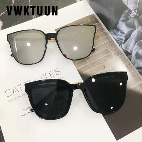 VWKTUUN Sunglasses Women Vintage Oversized Driving Shades Square Sunglass Retro Mens Sunglasses Big UV400 Eyewear Flat Glasses