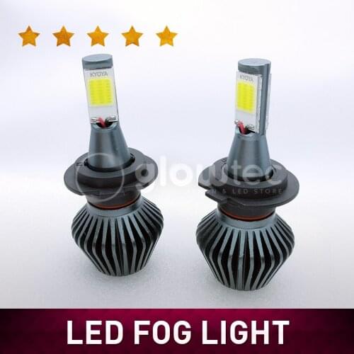 LED COB FOGLIGHT 3000K 6000K car light bulbs chip super vision H1 H3 H4 H7 H8 original or economy package GLOWTEC